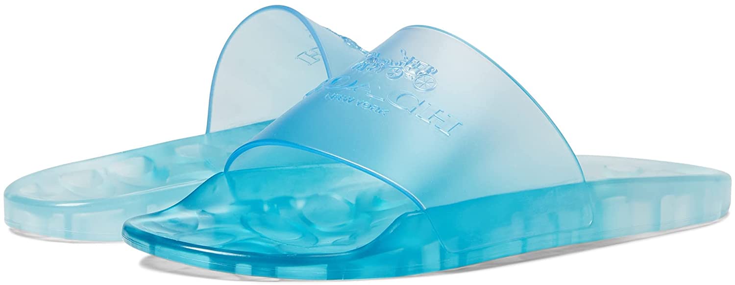 COACH Ulyssa Slide Jelly Sandal - (Blue, 8)