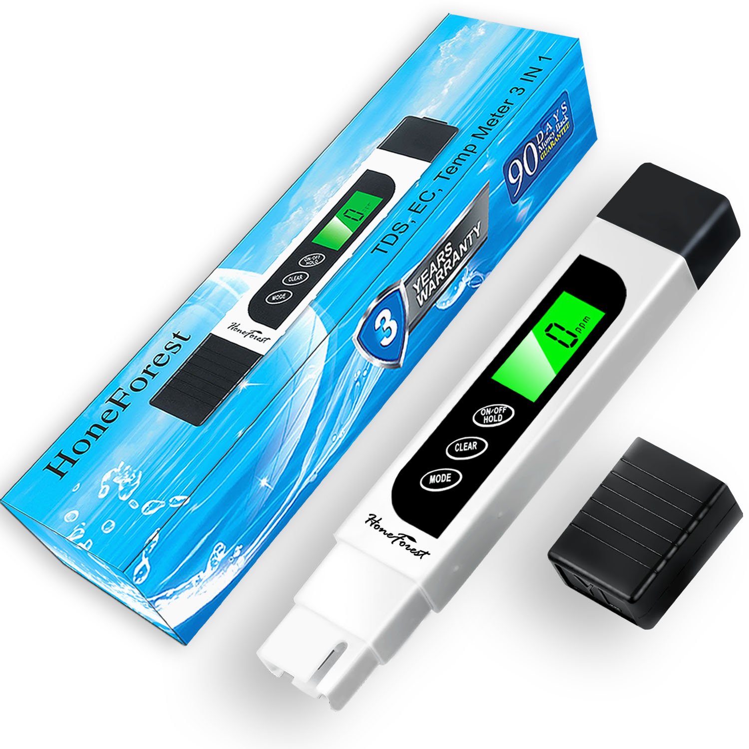 HoneForest 3-in-1 TDS, EC, Temperature Meter Water Quality Tester
