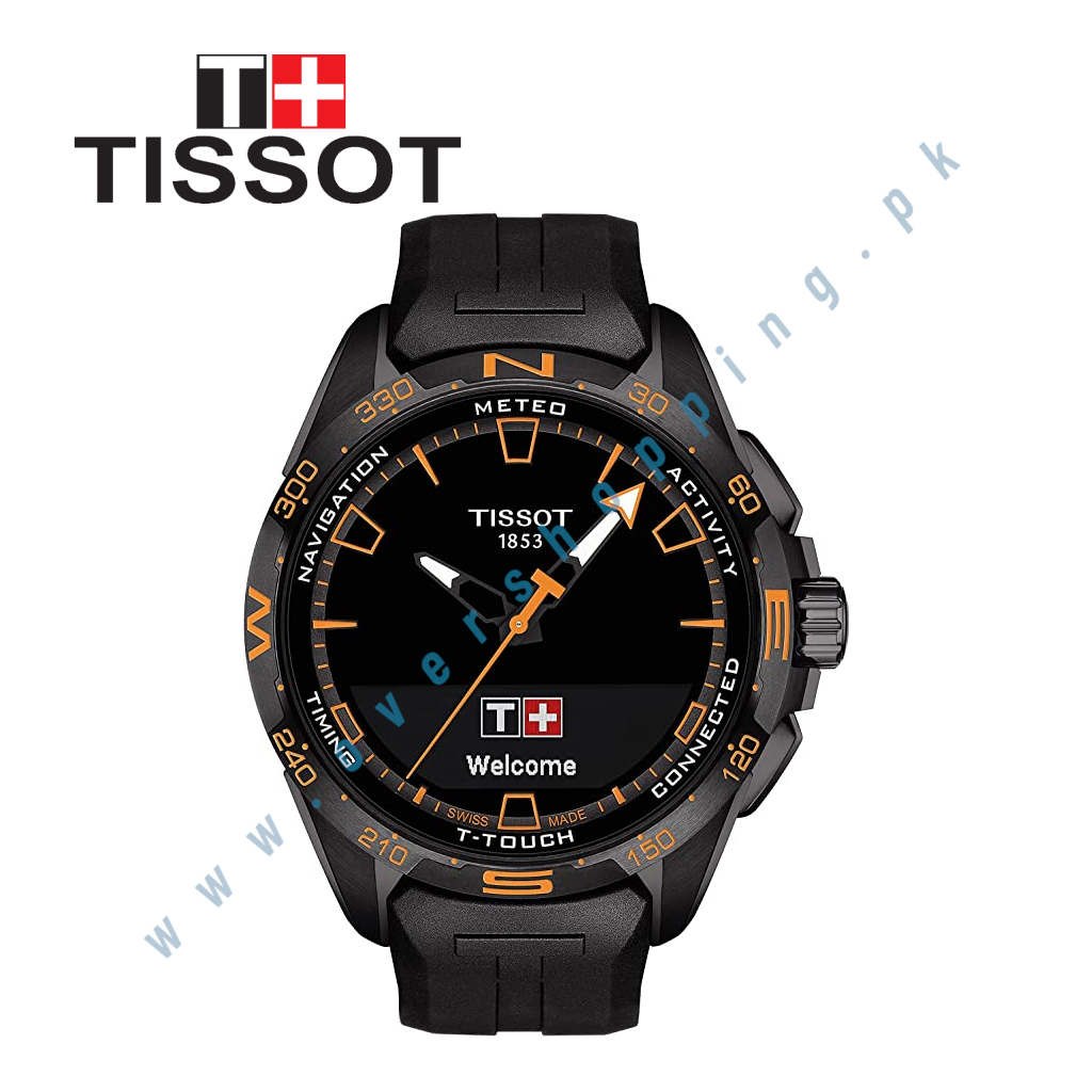 Tissot T-Touch Unisex Connect Solar Swiss Antimagnetic Titanium Case Tactile Quartz Watch, T1214204705104 - Black