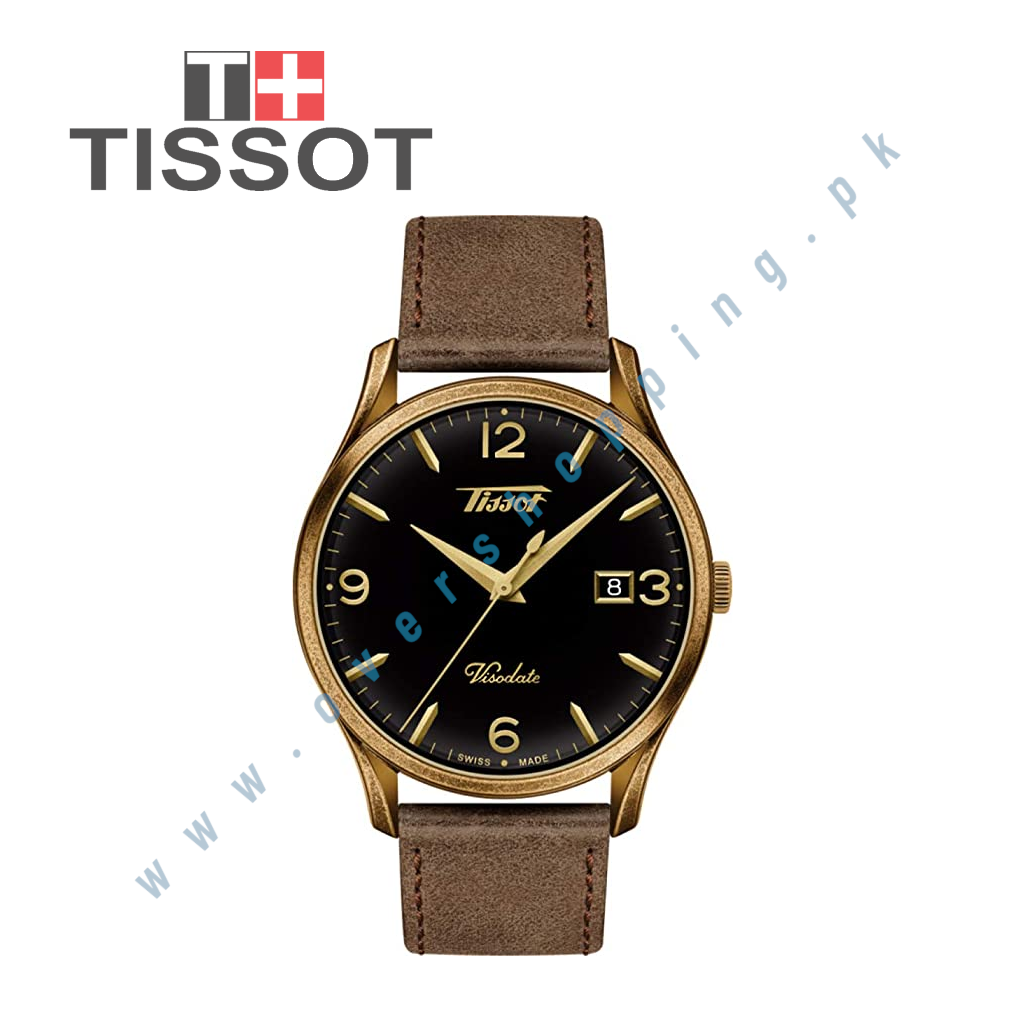 Tissot Men's Heritage Visodate 316L Stainless Steel case with Antique Bronze PVD Coating Swiss Quartz Watch – Brown
