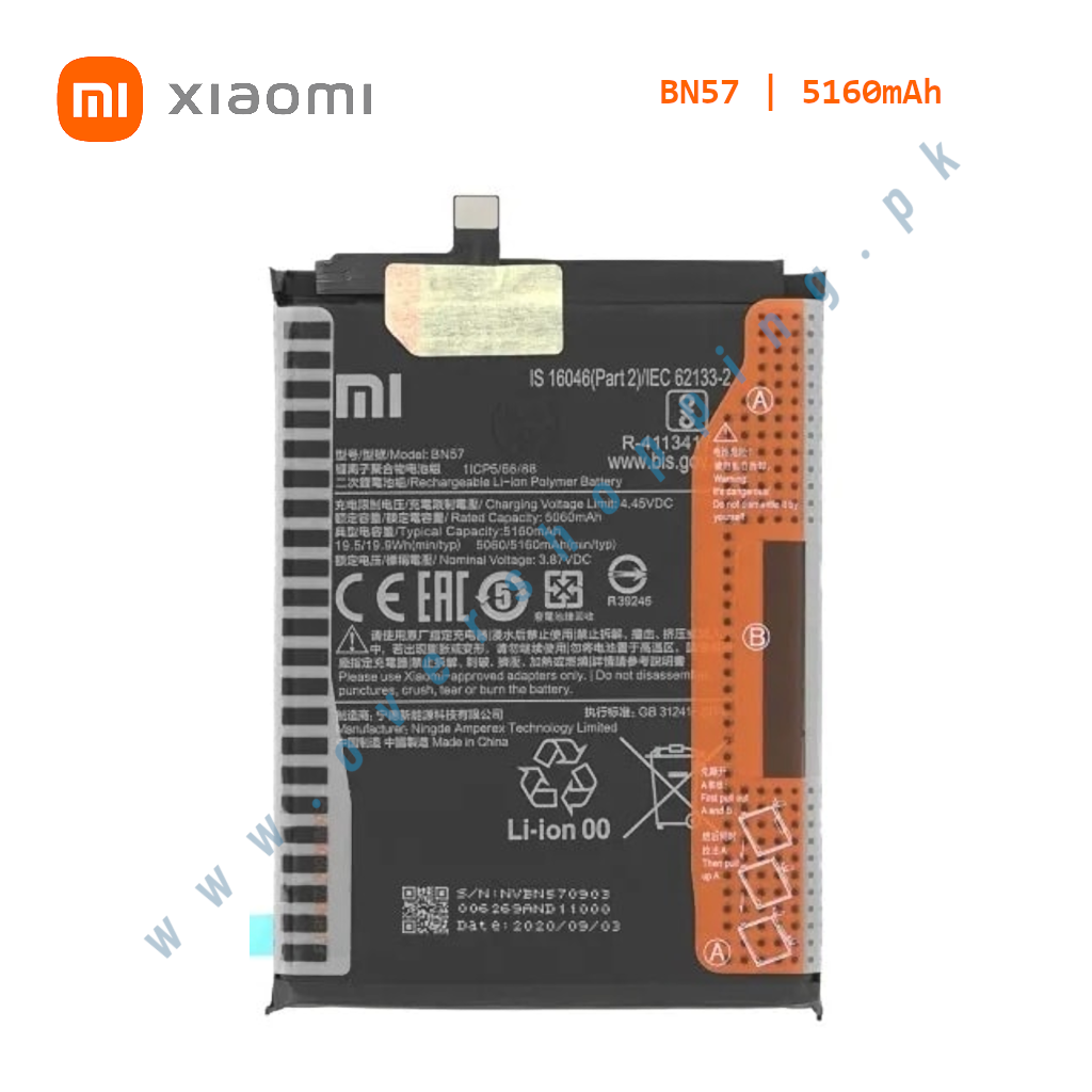Genuine Xiaomi Poco X3 Pro Original Battery, Replacement Battery for Poco X3 Pro