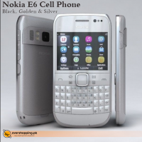 Nokia E6 Cell Phone, Keypad Cell Phone - Silver