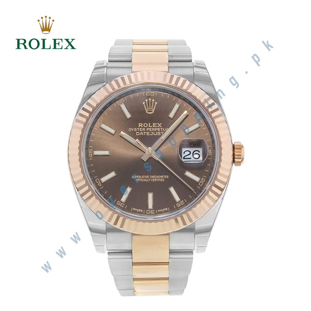 Rolex Datejust Ii 41mm Chocolate Dial Rose Gold and Steel Men's Watch 126331