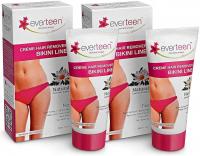 Everteen Bikini Line Hair Remover Cream Pack of 2 - 1.7oz (50g) e