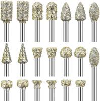 Precision Stone Carving with Diamond Grinding Burr Drill Bits, DIY Enthusiast's Must-Have: 20 PCS Diamond Burr Set