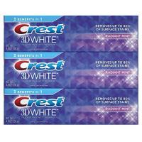 Crest 3D White Toothpaste Radiant Mint, 3.8 oz (Pack of 3) (Packa