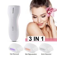 HailiCare 3 in 1 IPL Laser Hair Removal System - Permanent Hair Remover for Women (Full Three Heads: HR+AC+SR)