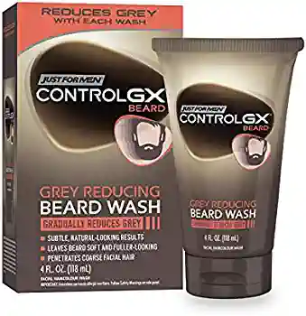 Just For Men Control GX Grey Reducing Beard Wash Shampoo - Pack of 1 - 4 Fl.Oz (118ml)
