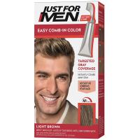 Just For Men Easy Comb-In Color, Hair Coloring for Men with Comb Applicator, A-25 - Light Brown