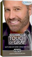 JUST FOR MEN Touch of Gray Hair Color, Mustache & Beard Kit, Light & Medium Brown B-25/35, 1 ea