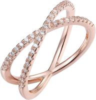 PAVOI 14K Gold Plated X Ring Simulated Diamond CZ 