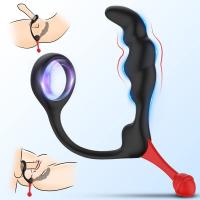 Spiral Anal Plug with Penis Ring for Men, Banenu Flexible Silicon