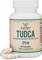 TUDCA Liver Support Supplement by Double Wood, 500mg Genuine Bile Acid TUDCA, 60 Caps