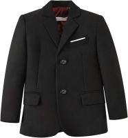 YuanLu Boys' Formal Suits Blazer Jacket Coat for 6 Year Age Kids - Black