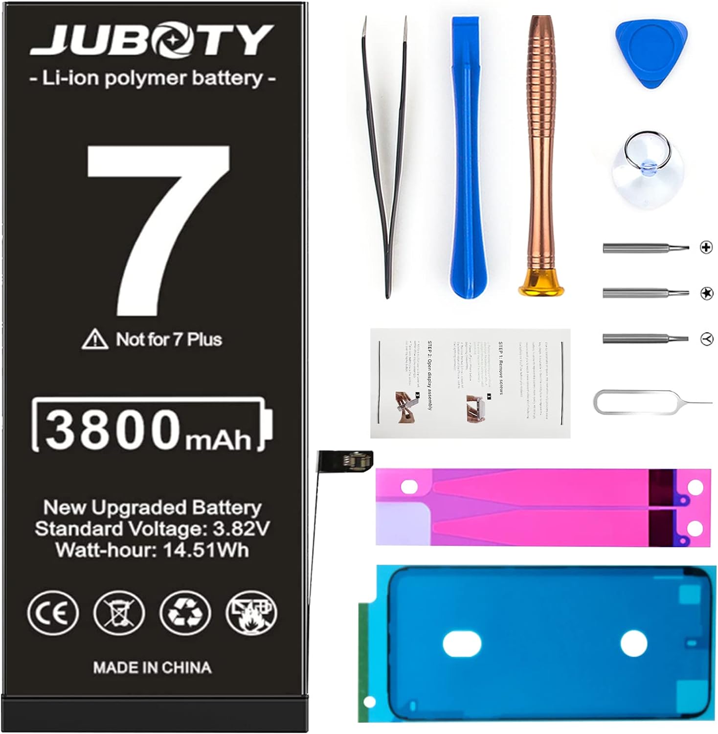 3800mAh Battery, 0 Cycle High Capacity Battery for iPhone 7 only