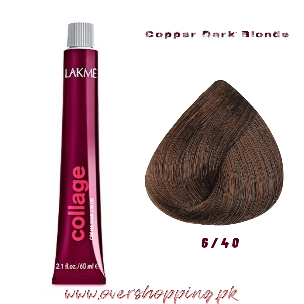 Lakme Collage Permanent Crème Hair Colour – 6/40 Copper Dark Blonde Pakistan
