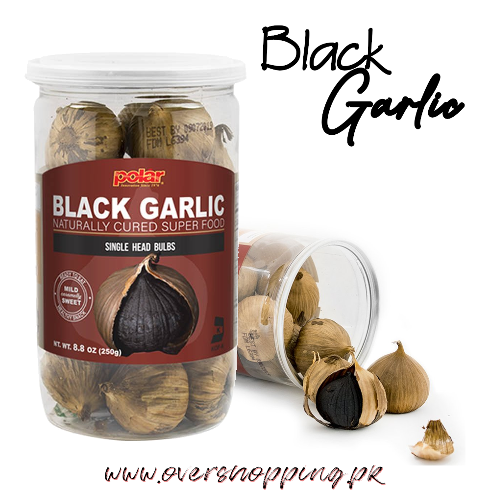 Whole Black Garlic Whole Bulbs, Easy Peel, All Natural, Healthy Snack , Ready to eat, Chemical Free, Kosher Friendly -  8.8 oz (250g)