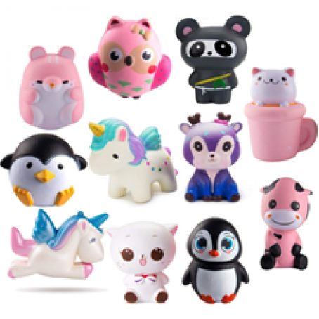 WATINC Random 3 Pcs Jumbo Animal Squishy Sweet Scented Vent Charms Slow Rising squishies Kawaii Kid Toy , Lovely Stress Relief Toy, Animals Gift Fun Large