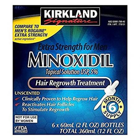 Minoxidil Topical Solution USP 5% - Kirkland Signature Hair Re-Growth for Men - 3 Month Supply