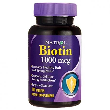 Natrol Biotin 1000 mcg Tablets for Hair, Skin and Nails - 100 Count