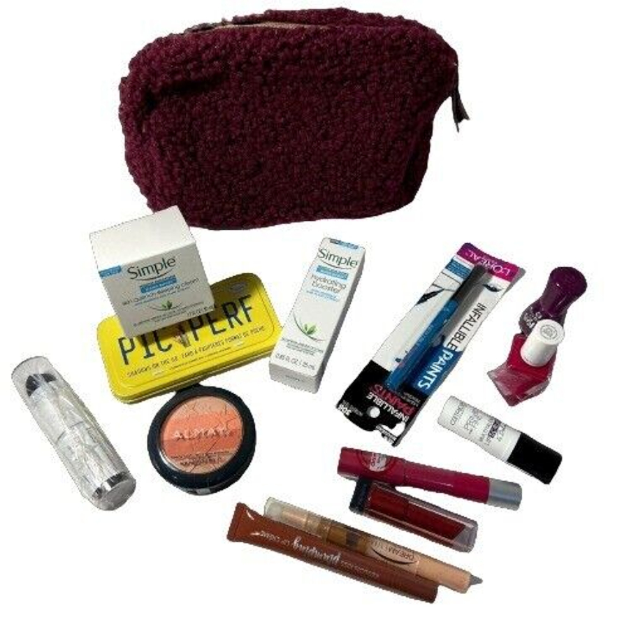Sealed Mixed Maybelline Revlon Loreal with IPSY Glam Pouch Bag Lot of 14 PCS