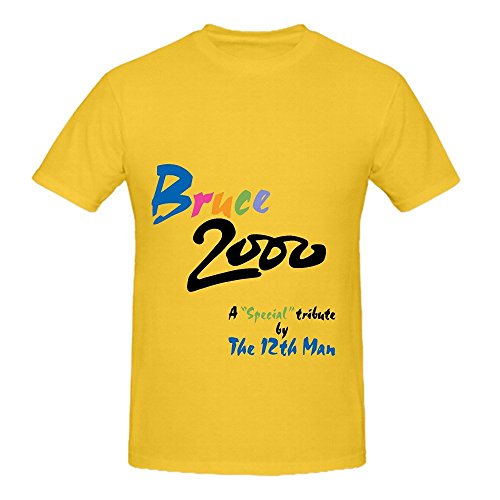 12th Man Bruce 2000 Special Tribute Jazz Men O Neck Music T Shirt - Yellow