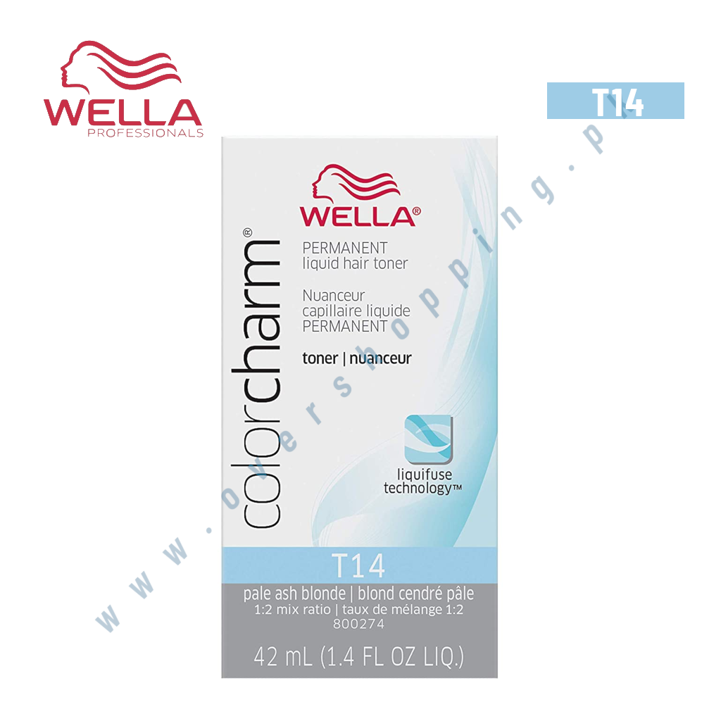 WELLA colorcharm Hair Toner, Neutralize Brass With Liquifuse Technology, T14 Silver Lady - 1.4 Fl.Oz (42ml)