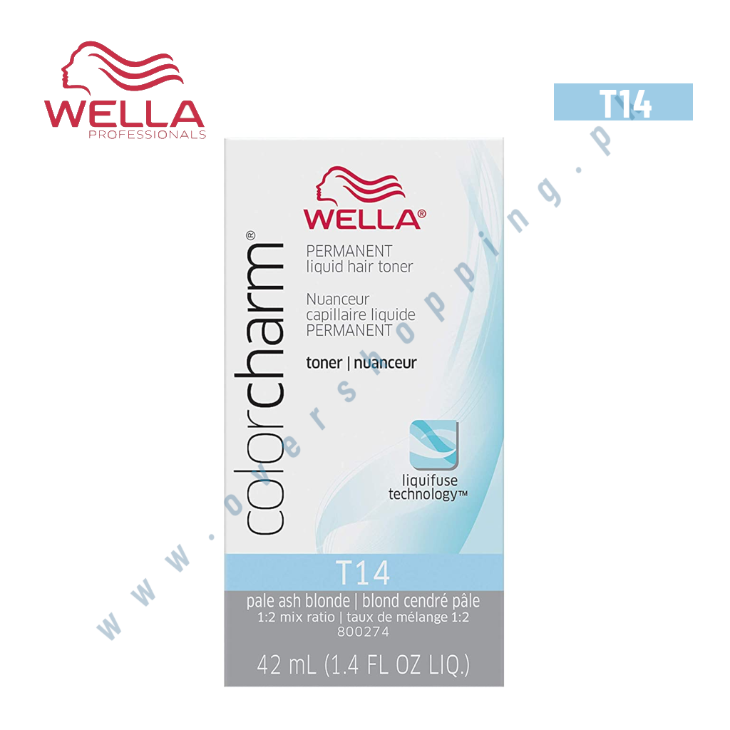 WELLA Color Charm Hair Toner T14 Silver Lady - Neutralize Brass with Liquifuse Technology | 1.4 Fl.Oz (42ml) | For Pre-Lightened & Blonde Hair | USA/UK Imported via Amazon Pakistan
