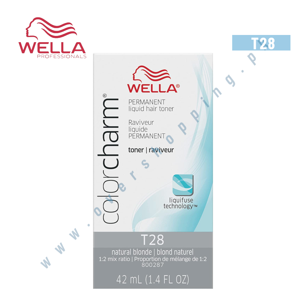 WELLA colorcharm Hair Toner, Neutralize Brass With Liquifuse Technology, T28 Natural Blonde, 1.4 Fl.Oz (42ml)