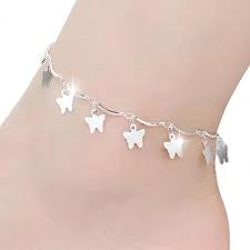 ywbtuechars Women's Chic Silver Plated Butterfly Stars Bell Charm Anklet Bracelet Foot Chain for Women