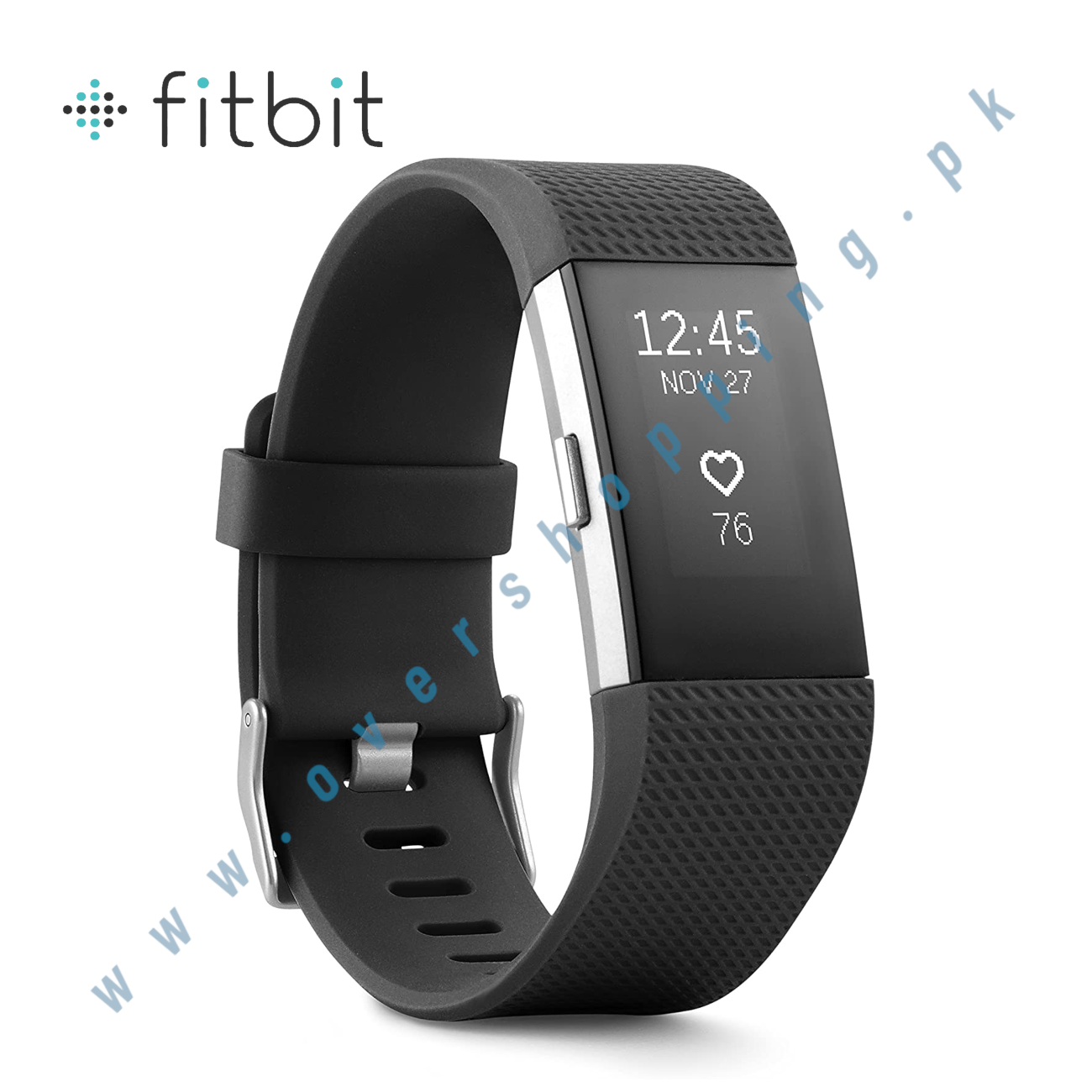 Fitbit Charge 2 Heart Rate + Fitness Wristband, Black, Large