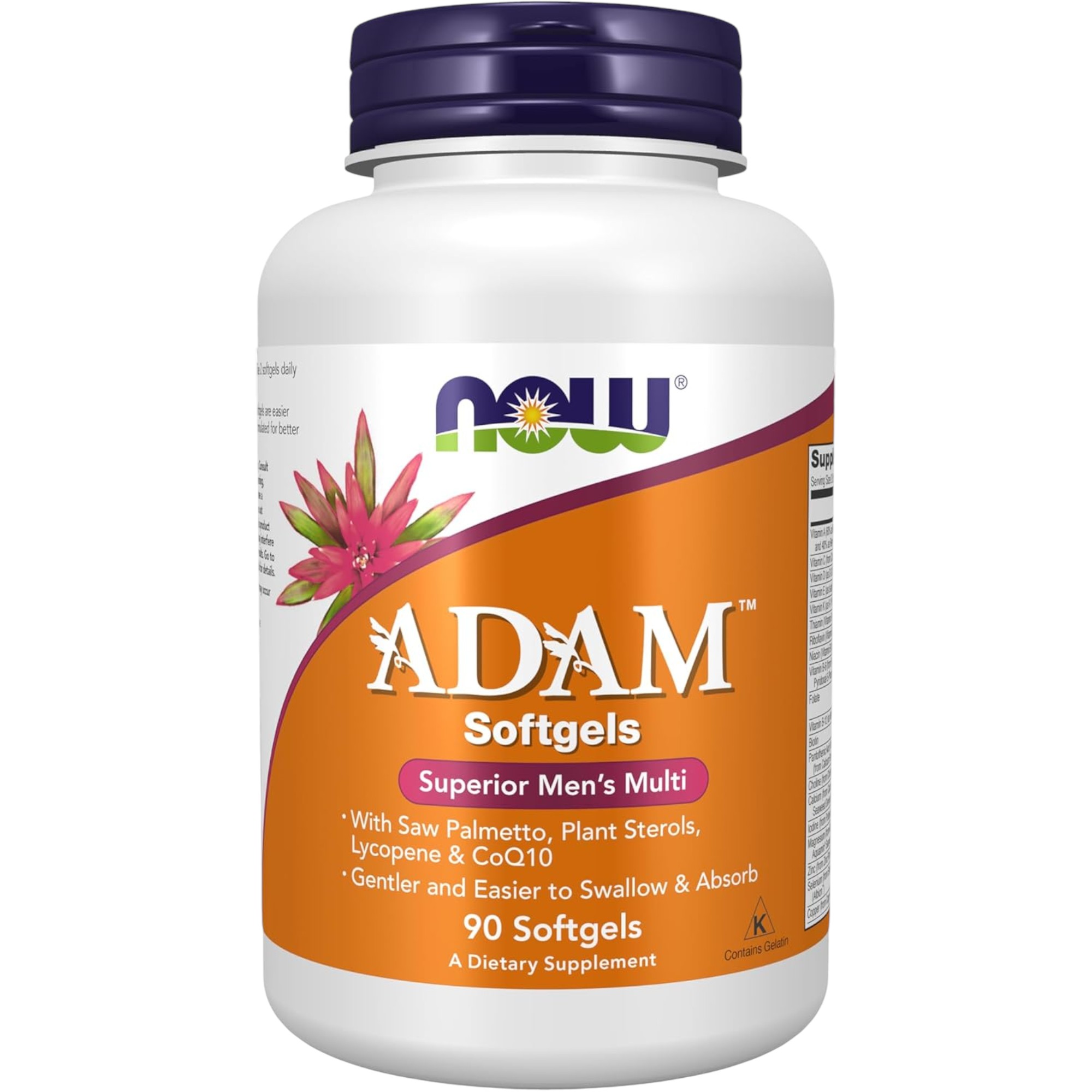 NOW Foods Adam Superior Men's Multivitamin - 90 Softgels - Premium Daily Nutrition
