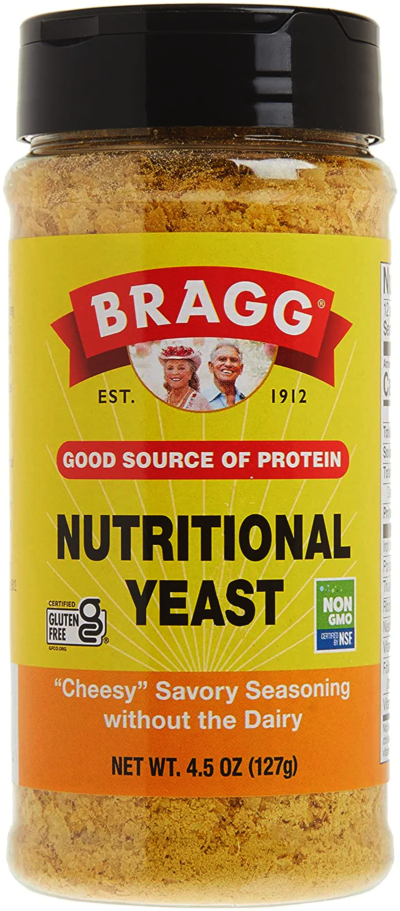 Bragg Nutritional Yeast Gluten-Free Cheese Flakes, Vegan Cheese Seasoning, 2.5 Oz