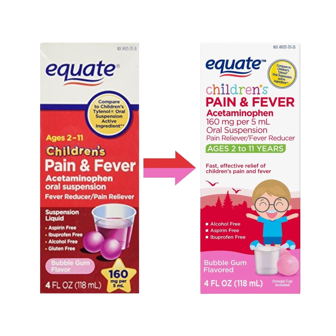 Equate Children s Acetaminophen 4oz Bubble Gum Flavor Compare to Children s Tylenol Oral Suspension