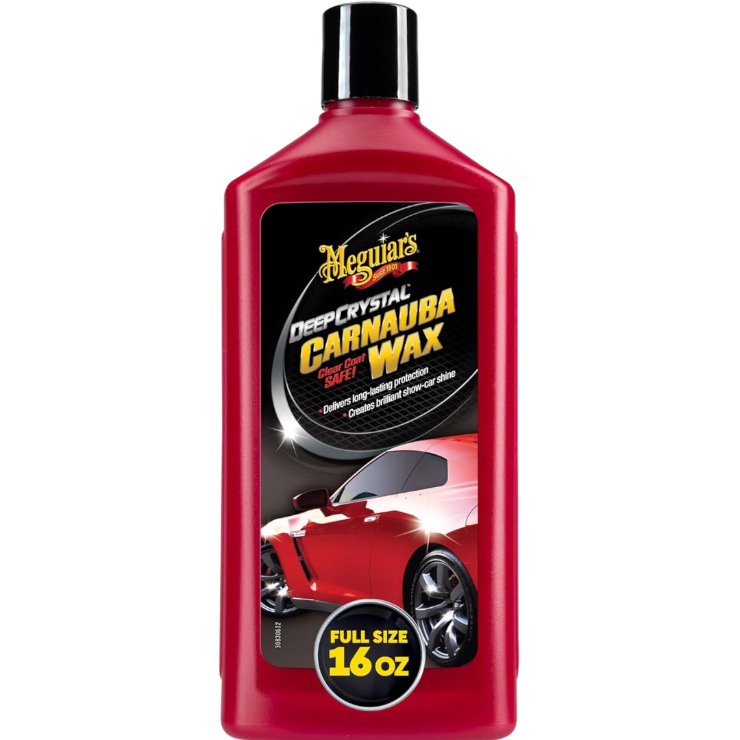 Meguiar's Deep Crystal Carnauba Wax - High-Grade Liquid Car Wax for Long-Lasting Protection & Deep Gloss, 16 Oz