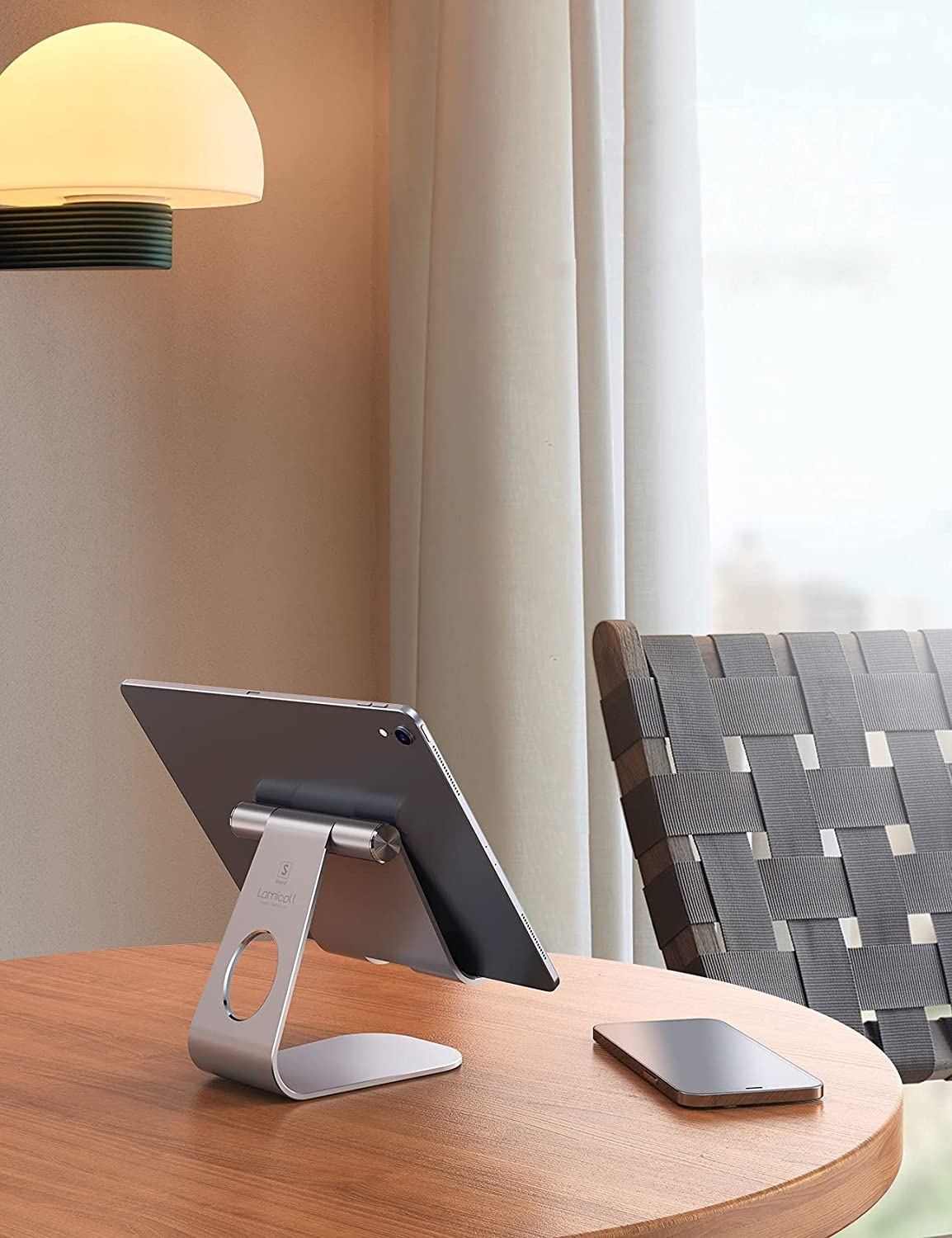 Lamicall Adjustable Tablet Stand Desktop Stand Holder Dock - Silver