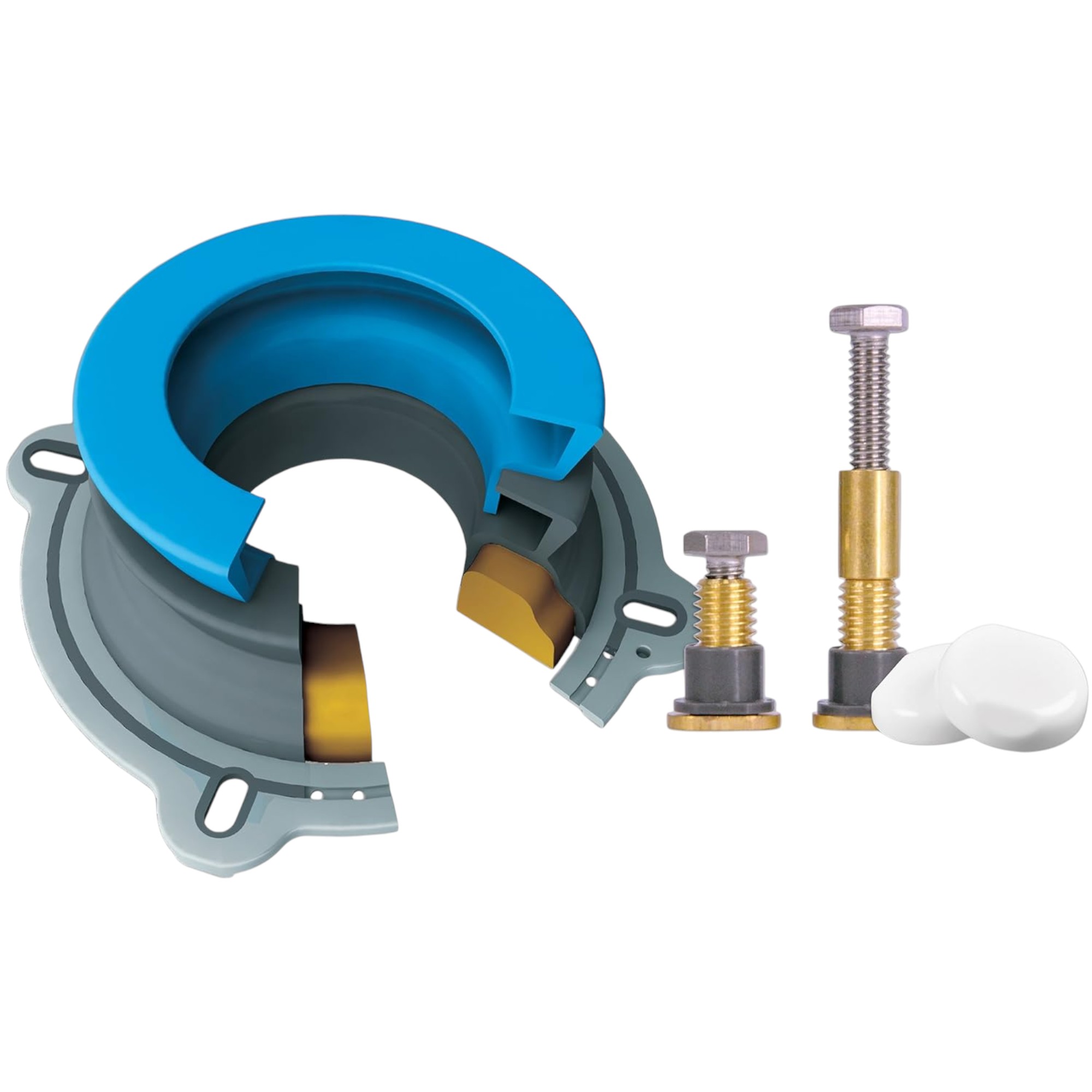 DANCO All-in-One Toilet Installation Kit with Perfect Seal Wax Ring & Zero Cut Adjustable Bolts 