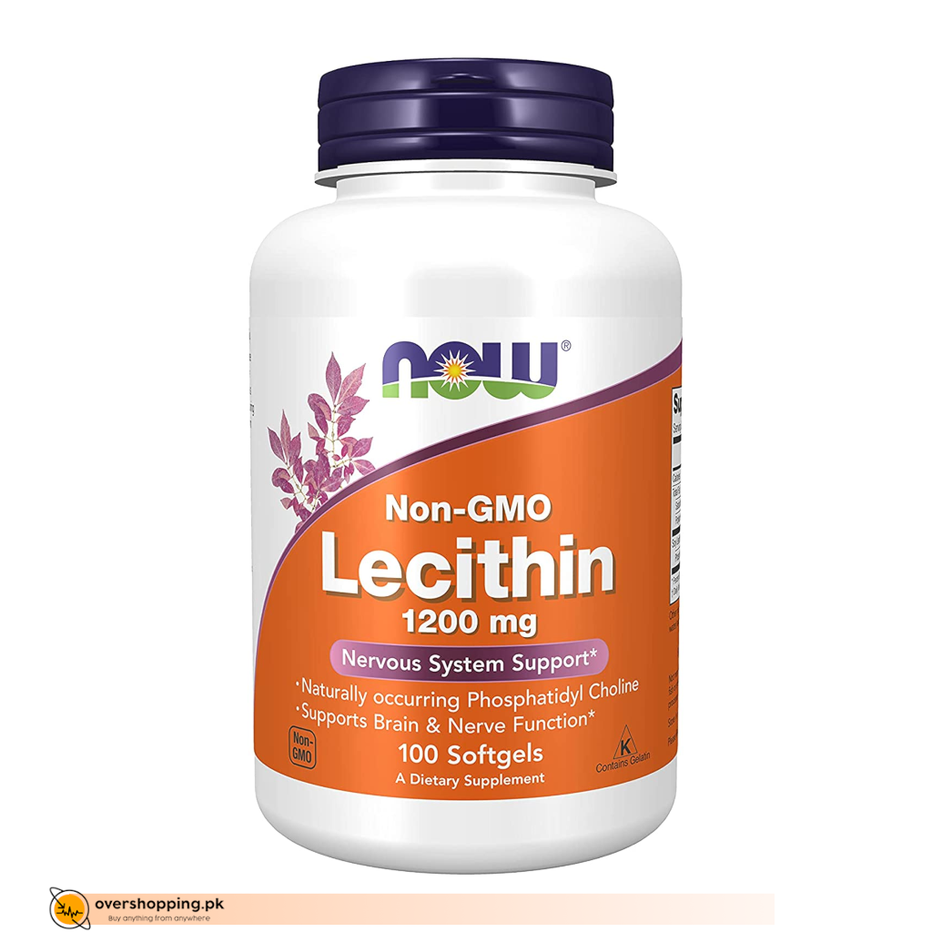 NOW Supplements, Lecithin 1200 mg with naturally occurring Phosphatidyl Choline, 100 Softgels