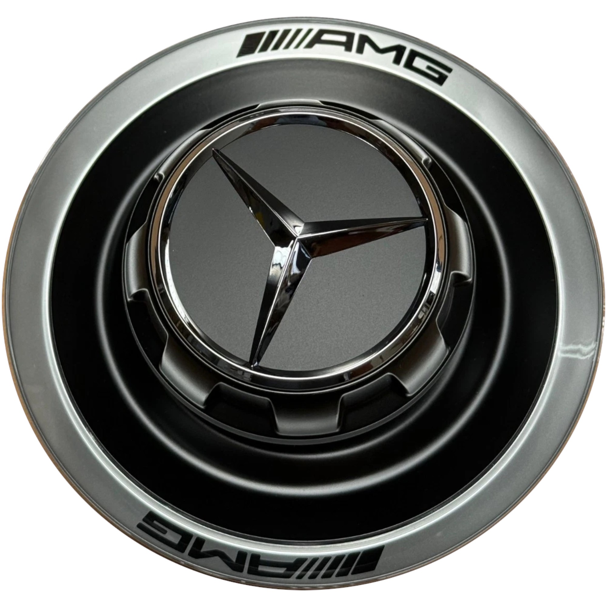 Mercedes-Benz Genuine AMG Center Cap Wheel Hub Cover – Black (Pack of 2), OEM Imported from Germany