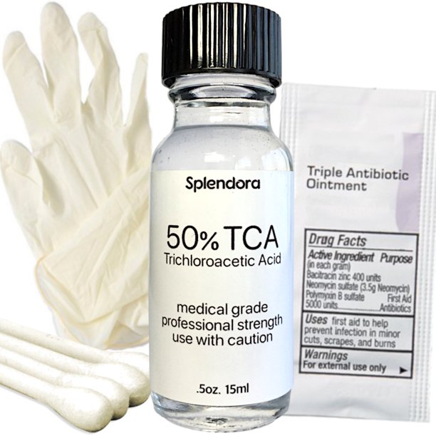 50% TCA Acid Skin Peel Kit, Professional Grade Acid -  0.5Fl.Oz (15ml)