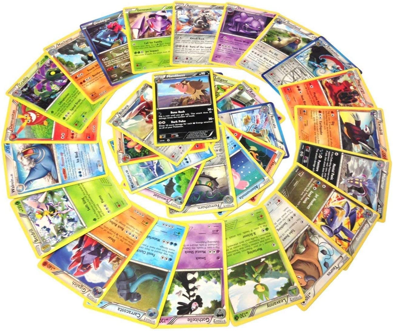 25 Rare Pokemon Cards with 100 HP or Higher (Assorted Lot with No Duplicates)