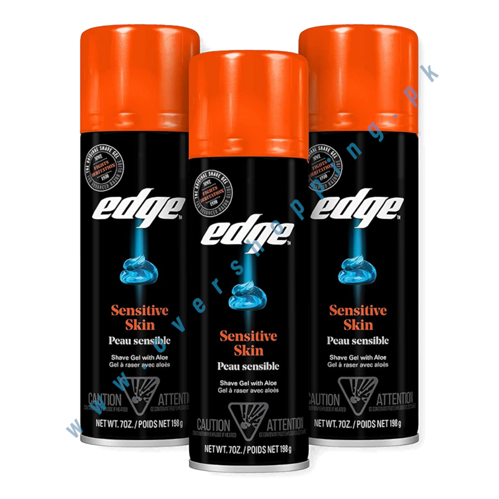 Edge Shave Gel for Men, Sensitive Skin Shaving Gel, Moisturizes, Protects and Soothes Shaving Gel, 7 Oz (198g)