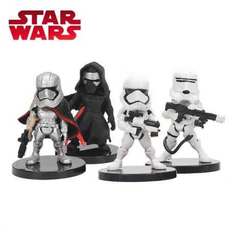 4pcs/set 5cm Star Wars Toy Darth Vader Kylo Ren The Storm Troops Imperial Stormtrooper PVC Action Figure Set Star Wars Figure