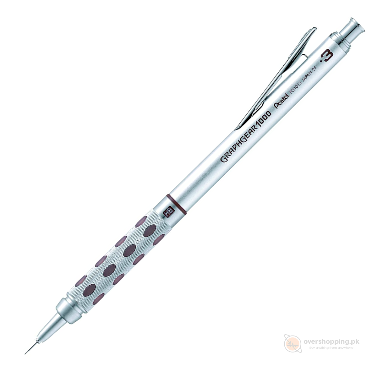 Pentel GraphGear 1000 Mechanical Pencil, (0.5mm), Black Barrel, 1 Each (PG1015A) - Metallic Grey