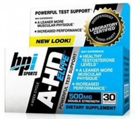 New BPI Sports A-Hd Elite Testosterone Booster 500mg AHD Men Caps-30 Capsules