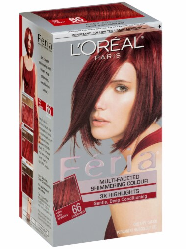LOreal Feria Multi-Faceted Shimmering Color 3X Highlights Very Rich Auburn and Warmer 66 - ( Pack of 1)