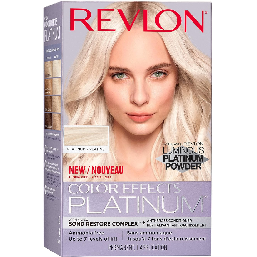 Revlon Color Effects Permanent Highlighting Kit, Ammonia & Paraben Free Hair Dye, 60 Platinum, 8 Oz Pack
