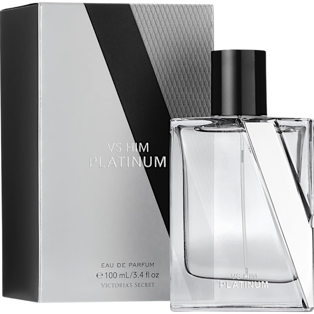 Victoria’s Secret VS Him Platinum Men’s Cologne – 3.4 oz Eau de Parfum, Aromatic Woody Signature Scent