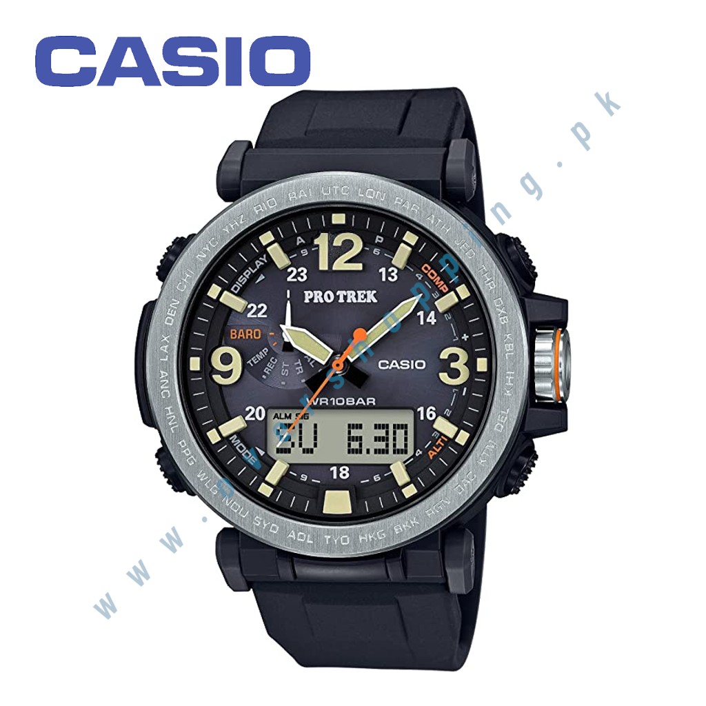 Casio Pro Trek PRG-600-1CR Tough Solar Triple Sensor 52mm Analog Digital Watch