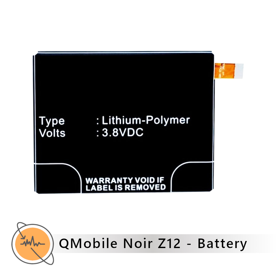 QMobile Noir Z12 Battery, Lithium Polymer 3.8v DC Replacement Battery - Black